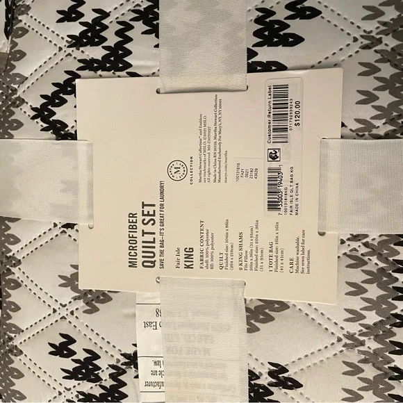 Martha Stewart microfiber 4 pc king quilt set